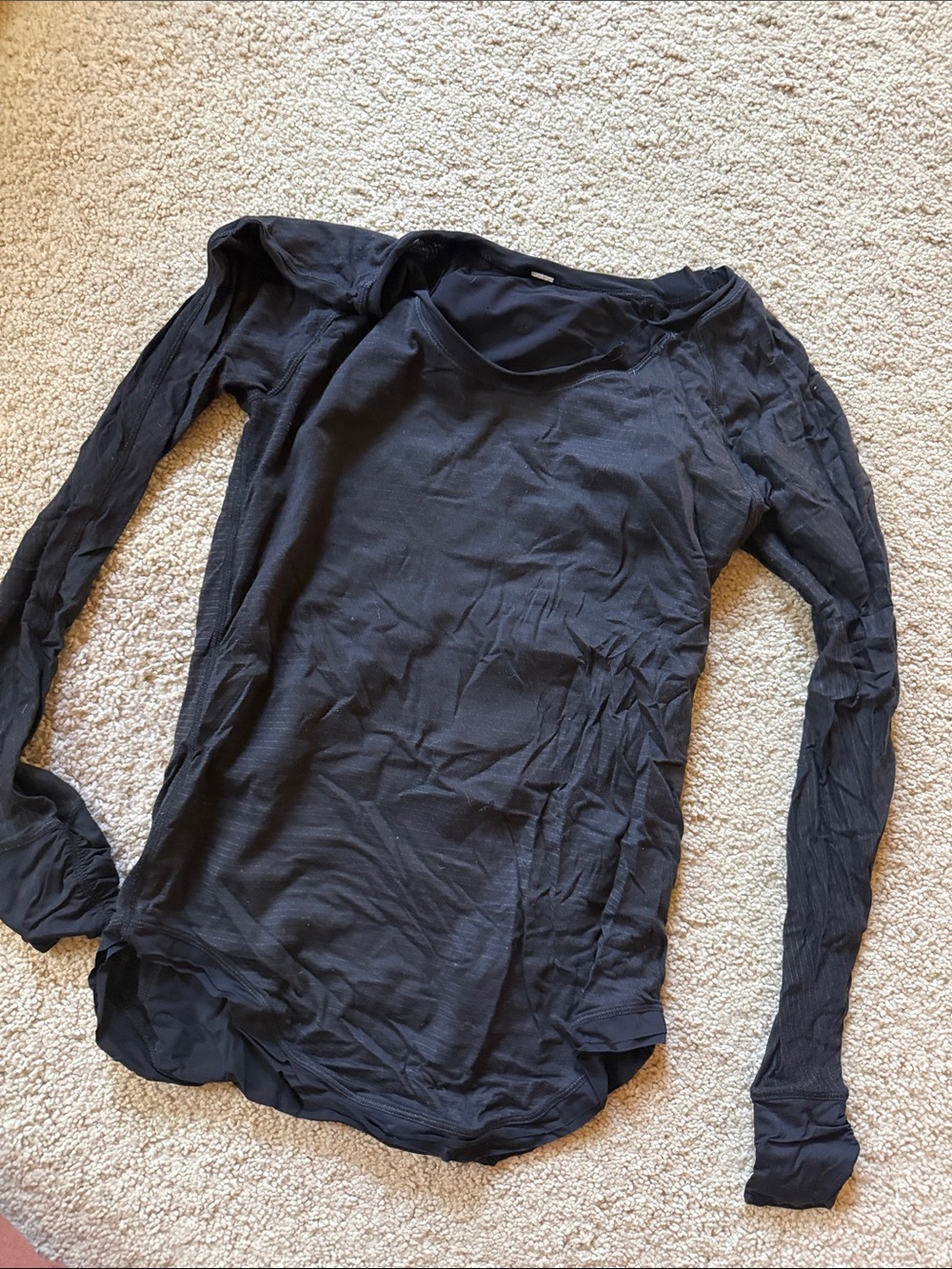 lululemon athletica Black Long Sleeve Crew Top